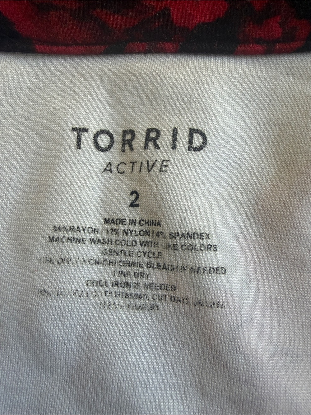 Torrid Active Size 2 Black Red Rose Floral Full-Zip Track Jacket - Picture 3 of 8